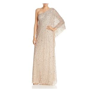 Adrianna Papell Champaign evening gown